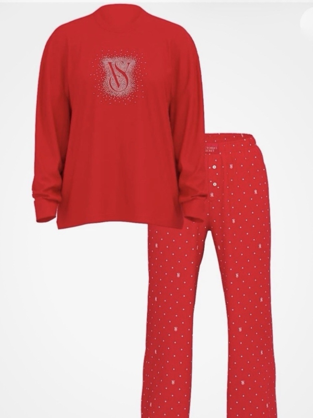NEW BNWT VICTORIA'S SECRET Most Popular Flannel Long-Sleeve Tee-Jama - Small